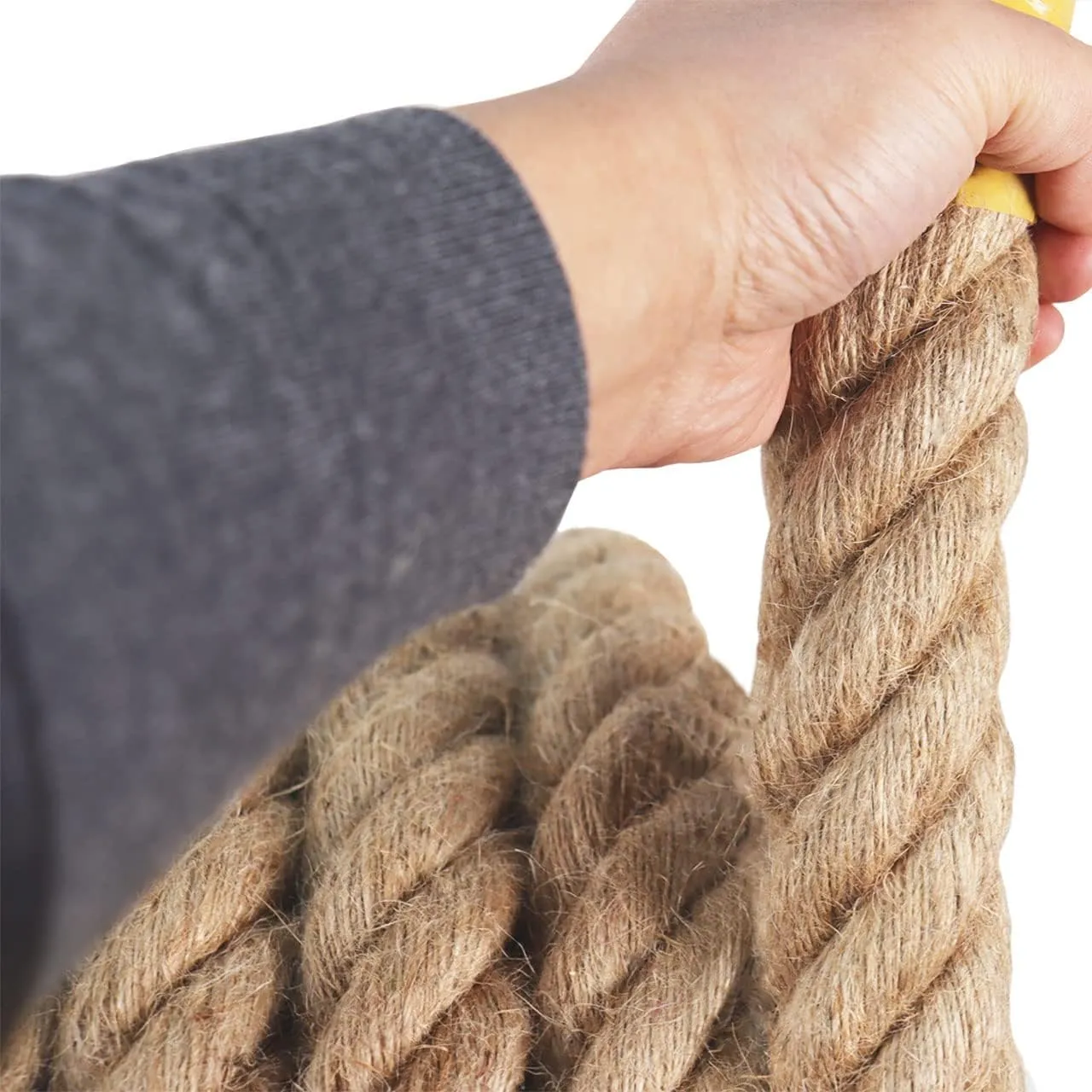Natural Hemp Rope - 1.5 Inch × 150 Feet - Heavy Duty Jute Twisted Manila Thick Rope for Crafts, Hammock, Nautical, Decorating