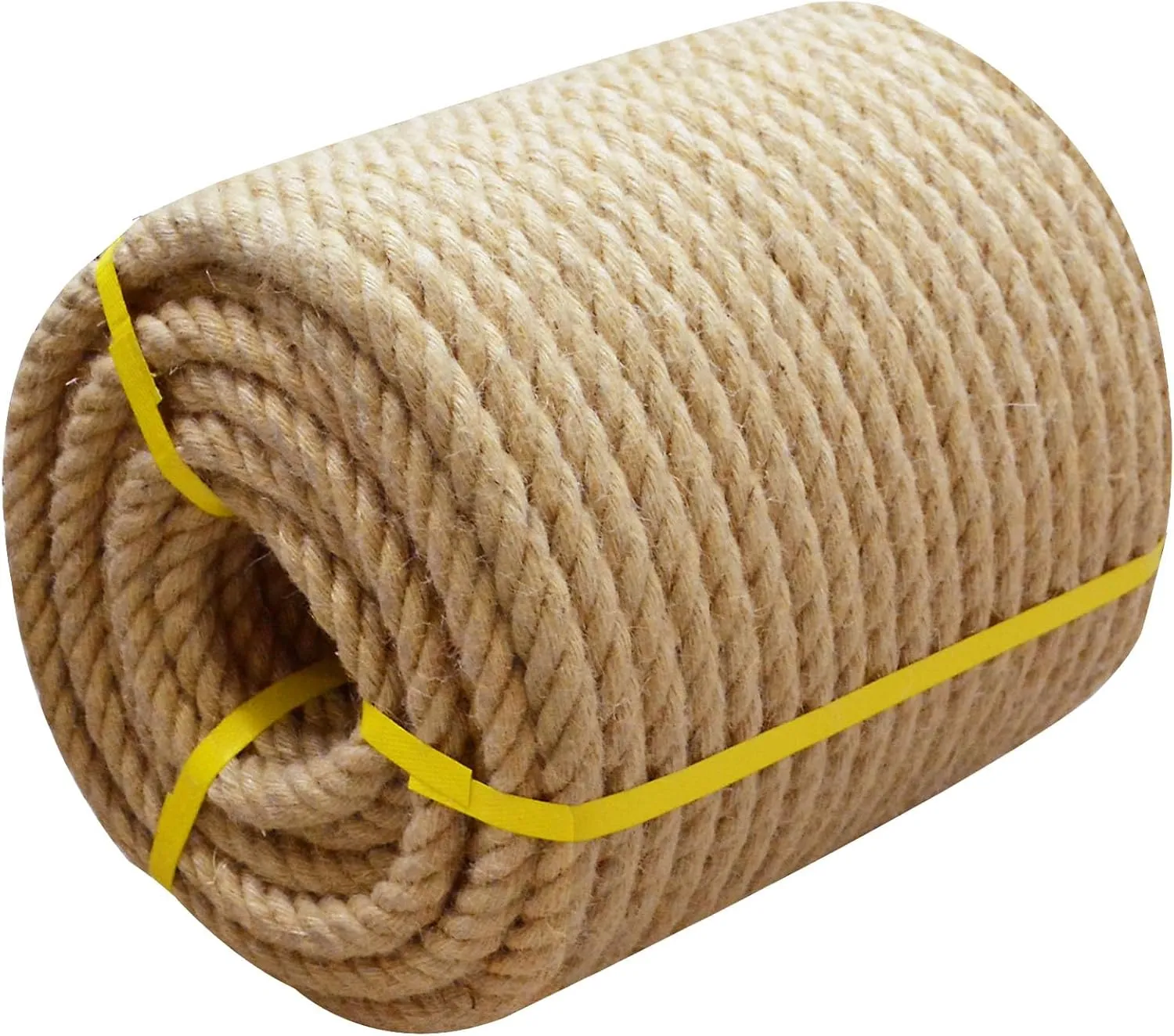 Natural Hemp Rope - 3/4 Inch x 200 Feet - Twisted Manila Rope for Crafts, Hammock, Docks, Nautical, Railings, Decorating