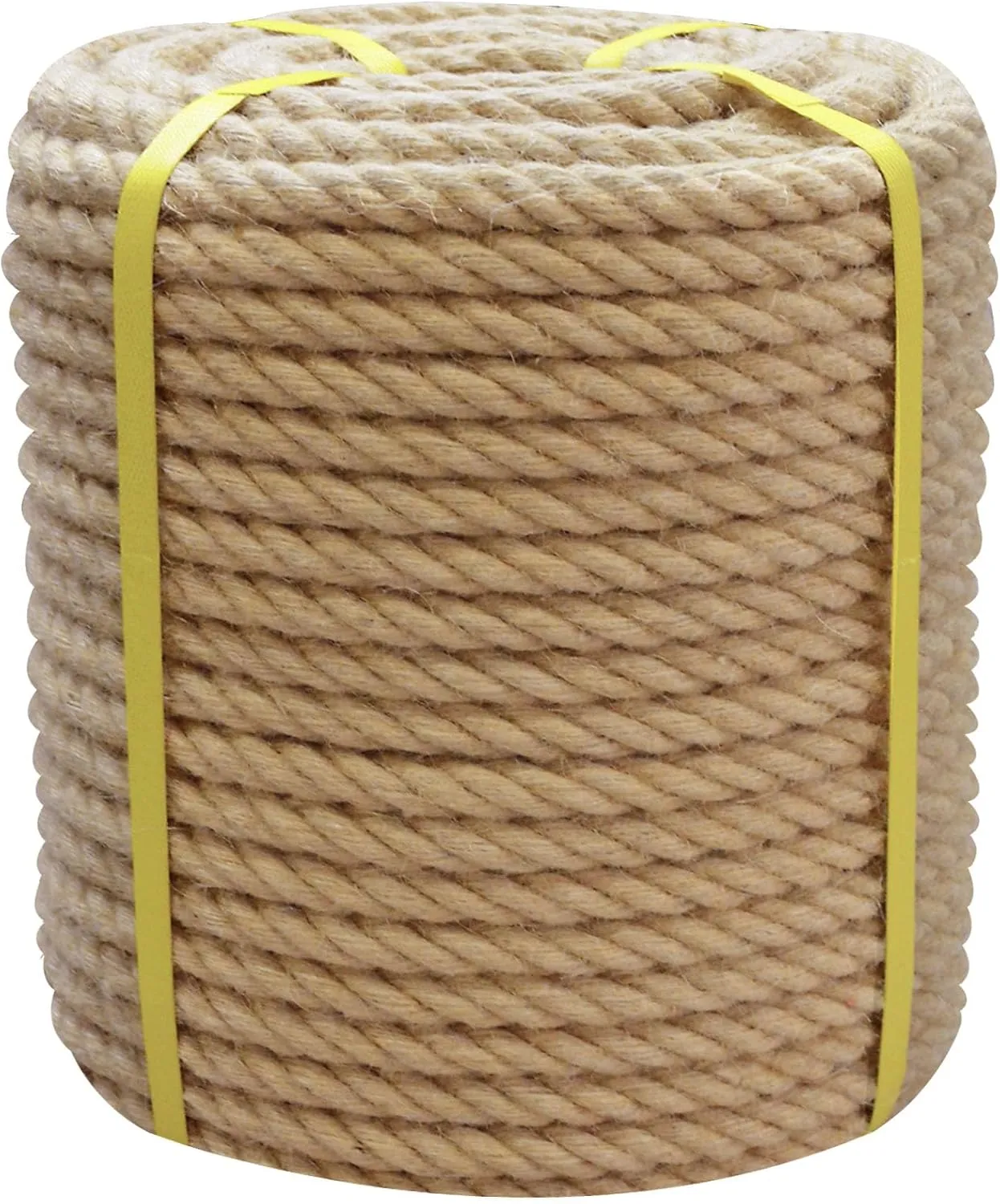 Natural Hemp Rope - 3/4 Inch x 200 Feet - Twisted Manila Rope for Crafts, Hammock, Docks, Nautical, Railings, Decorating