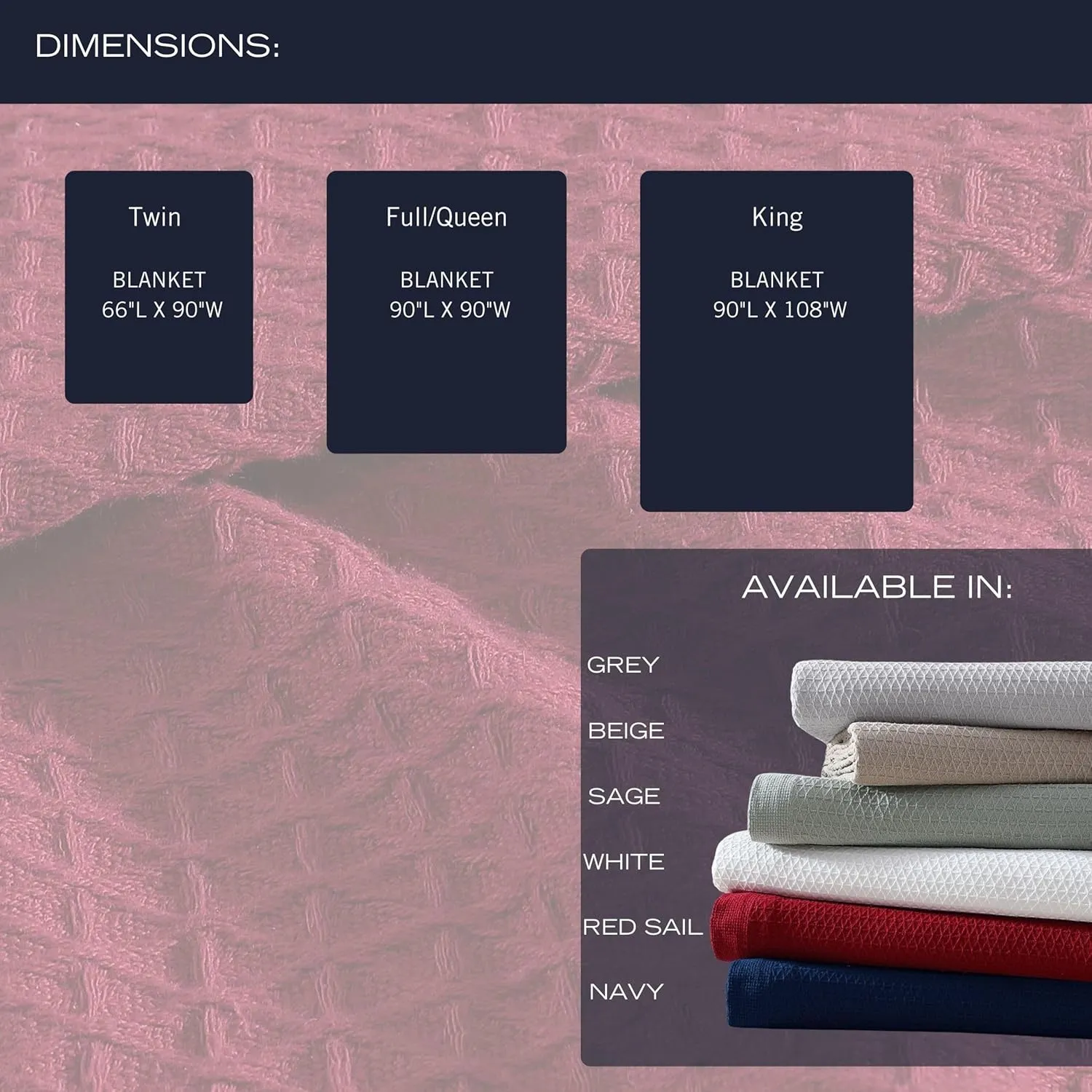 Nautica - Twin Blanket, Cotton Diamond Weave Bedding, Medium-Weight for All Seasons, Ideal Dorm Essentials, Oeko-Tex Certified (Baird Sage Green)