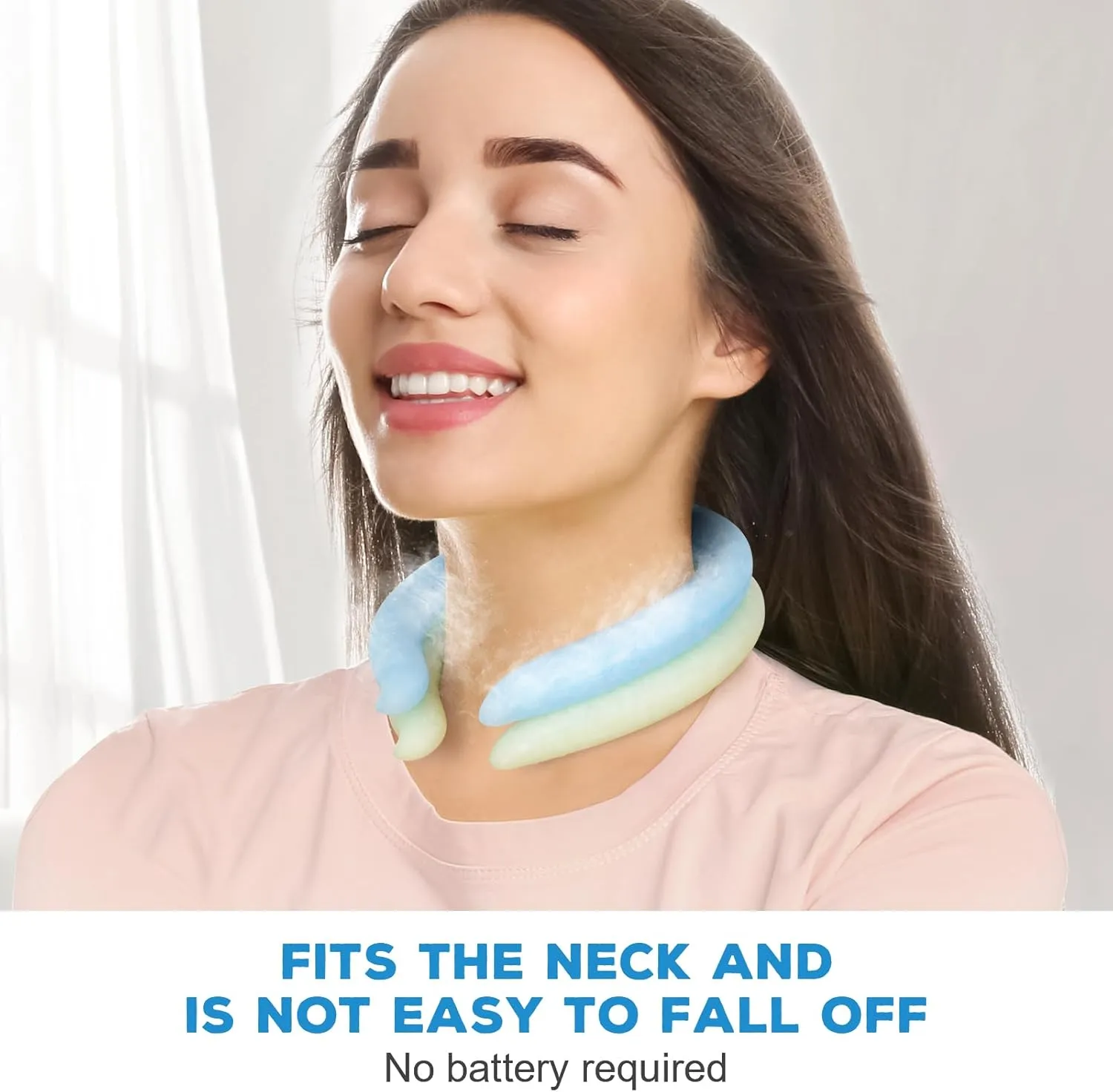 Neck Cooling Tube - Wearable Ice Ring Neck Cooler with Insulated Bag for Summer Heat, Reusable Cooling Neck Wraps for Hot Weather | Cooling Ring Around Neck for Outdoor Sports, Workers. 2packs