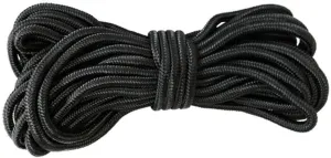 New Black Utility Nylon Rope 3/8" x 50' Ft. Tensile Strength Dock Line Ratchet Tie Down Strap Braid Diamond Down Solid Marine Lines