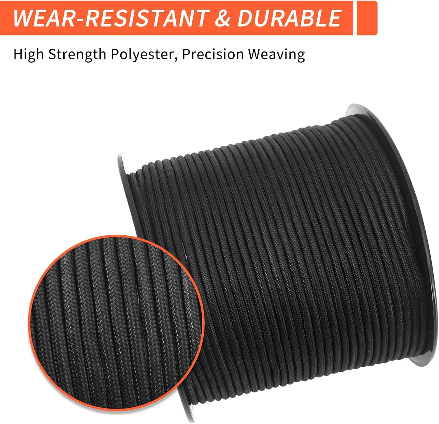 NewDoar Paracord 3mm Utility Cords 30M/90M/150M Reel Tactical Cord Rope Roll for Outdoor, DIY, Crafting, Gardening, Camping-150M（500FT