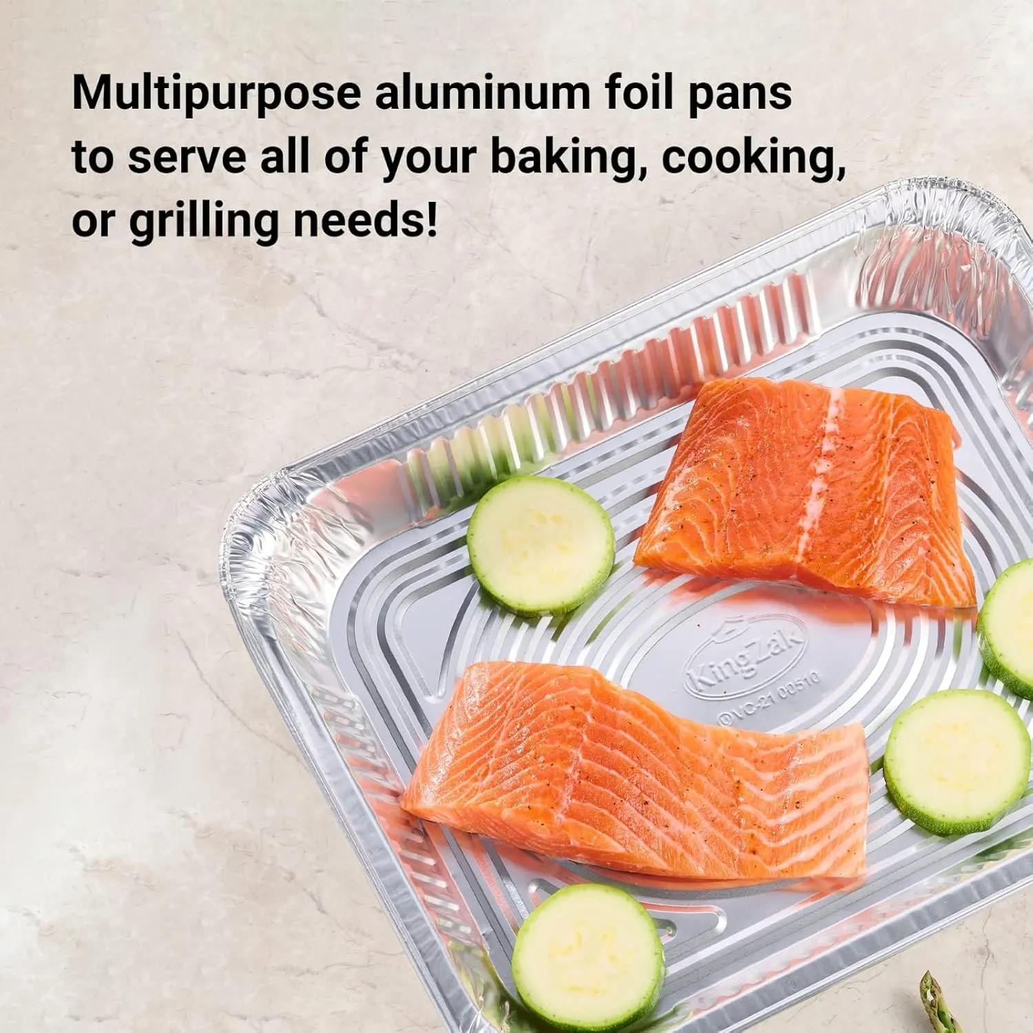 Nicole Home Collection Aluminum Pans With Lids Half Size 9x13 Extra Heavy Duty, Disposable Foil Pans For Baking (25 Sets)