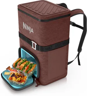 Ninja | Backpack Cooler | FrostVault Go Can Soft Cooler | Leakproof Zipper with Built in Can Opener, 2 Ice Packs & Dry Storage Drawer | for Hiking, Camping & More | 24/36 Can