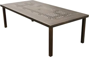 Oakland Living 1057-RECTANGLE-95-MODERN-TABLE-BZ Modern Outdoor Mesh Aluminum Bronze 95-in Rectangle Large Patio Dining Table