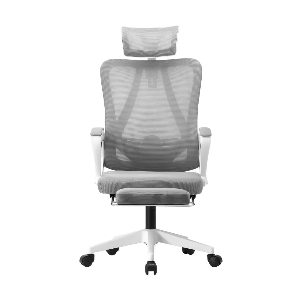Oikiture Mesh Office Chair Adjustable Lumbar Support White