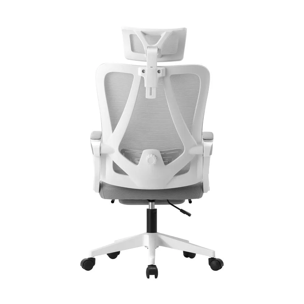 Oikiture Mesh Office Chair Adjustable Lumbar Support White