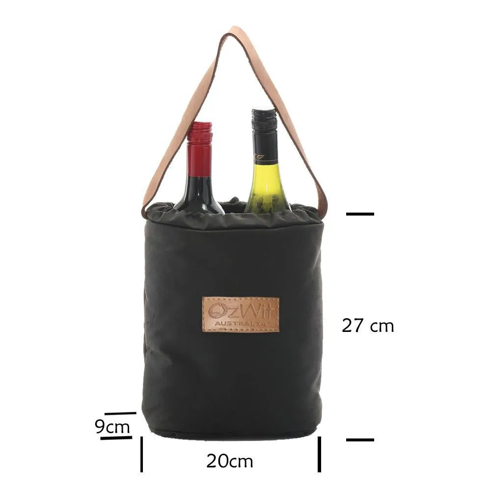 Oilskin Twin Insulated Wine bottle Cooler