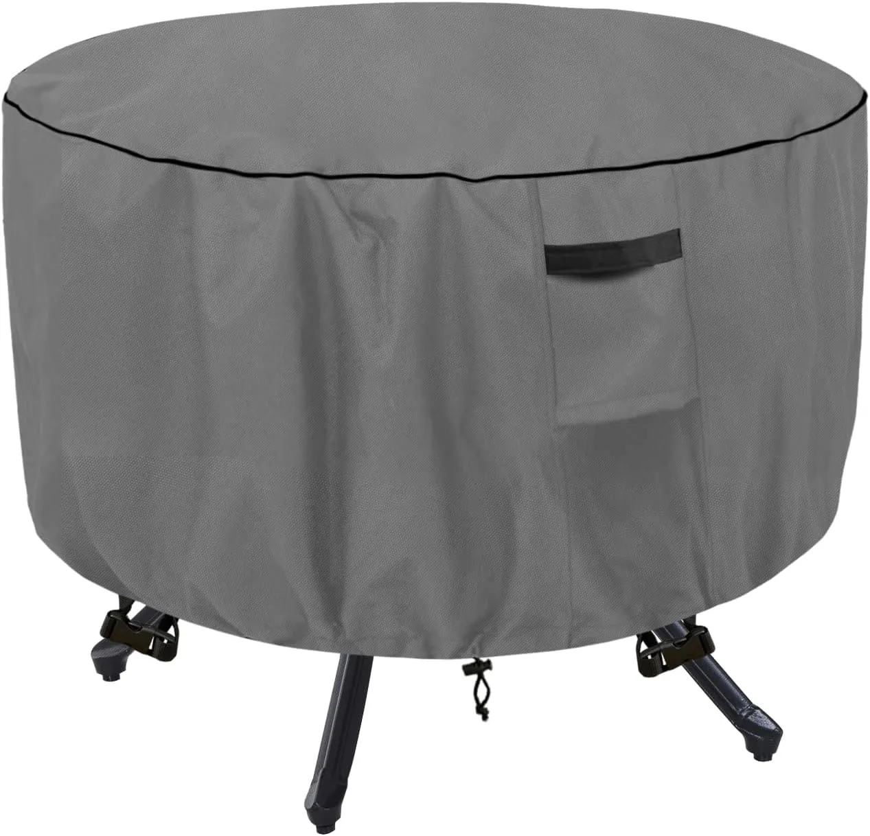 okcool Round Patio Table Cover, 100% Waterproof Round Outdoor Furniture Covers, UV Resistant 600D Tough Canvas (50" Dia x 23" H),Grey