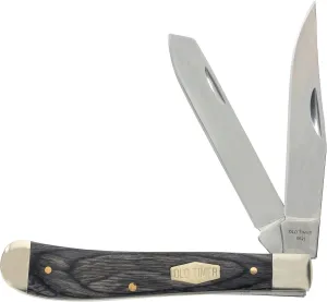 Old Timer Heritage Series 94OT Trapper 6.9in Traditional Folding Pocket Knife with Stainless Steel Clip Point Blade, Spey Point Blade, and Laminate Wood Handle for Hunting, Camping, EDC, and Outdoors