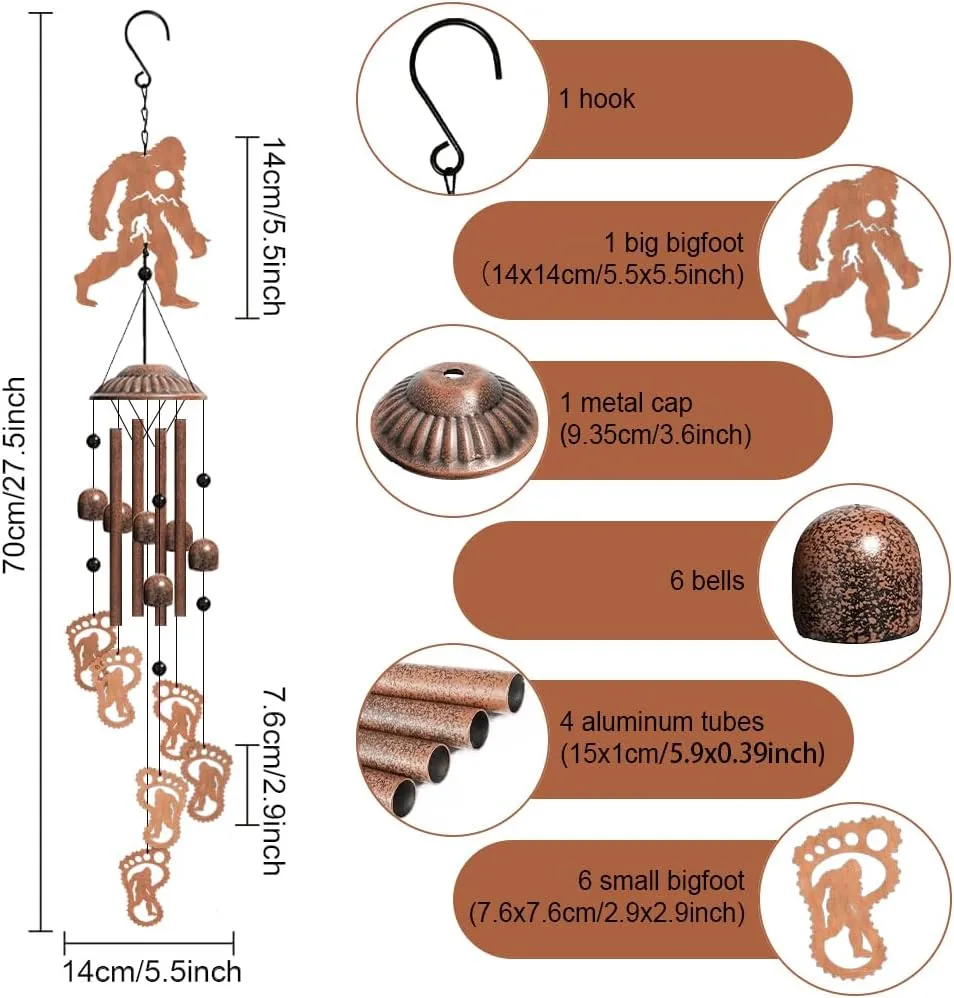 OLYCRAFT 1 Set Wind Chimes Outdoor Savage Mountains Wind Chimes Sympathy Memorial Wind Chimes Iron Wind Chimes Memorial Wind Chimes Gift for Outdoor Home Garden Pendant Decoration