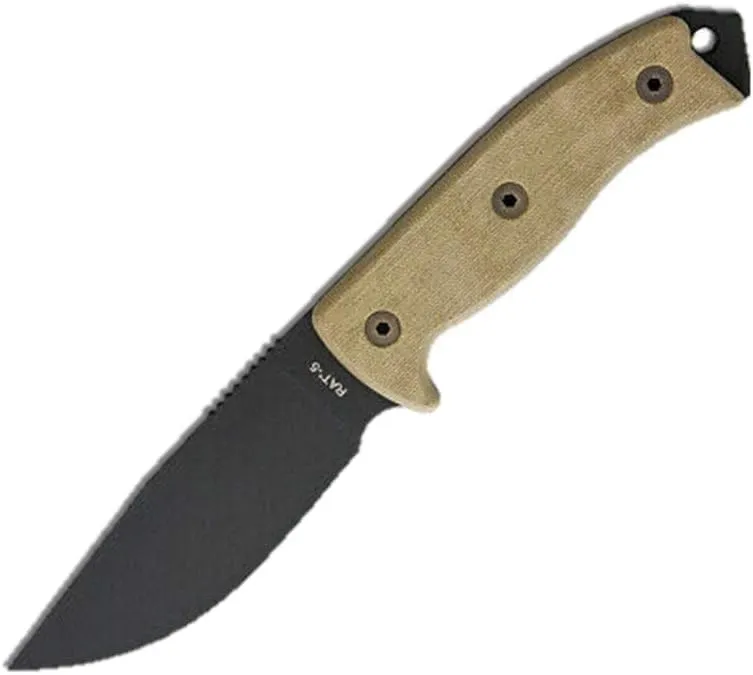 Ontario Knife Company 8667 Rat-5, Plain Edge with Black Nylon Sheath, One Size