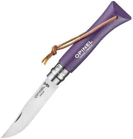 Opinel No.6 Colorama - Stainless Steel Everyday Carry Folding Pocket Knife with Safety Ring