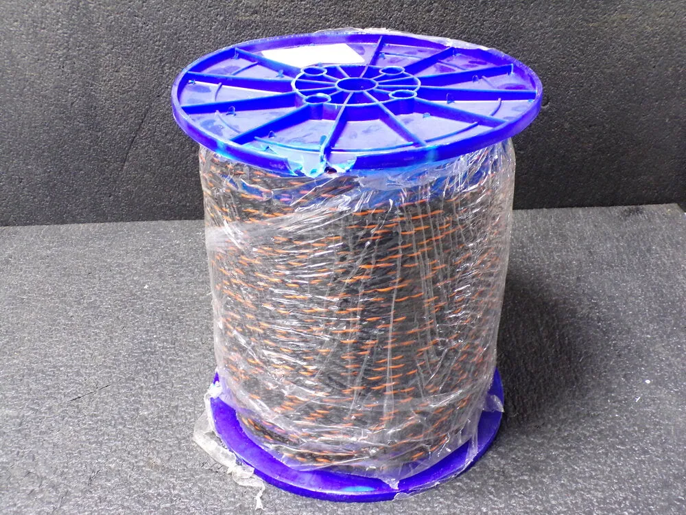 Orion Ropeworks 1/2" x 600' Polypropylene All Purpose General Utility Rope, Black/Orange (SQ6977511-WT36)