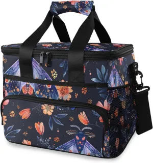 Ornamebt Floral Forest Cooler Bag Insulated Cooler Soft Sided Cooler 24 Can Portable Picnic Bag Large Leakproof Lunch Bag Box for Beach Grocery Camping Travel Car Men Women
