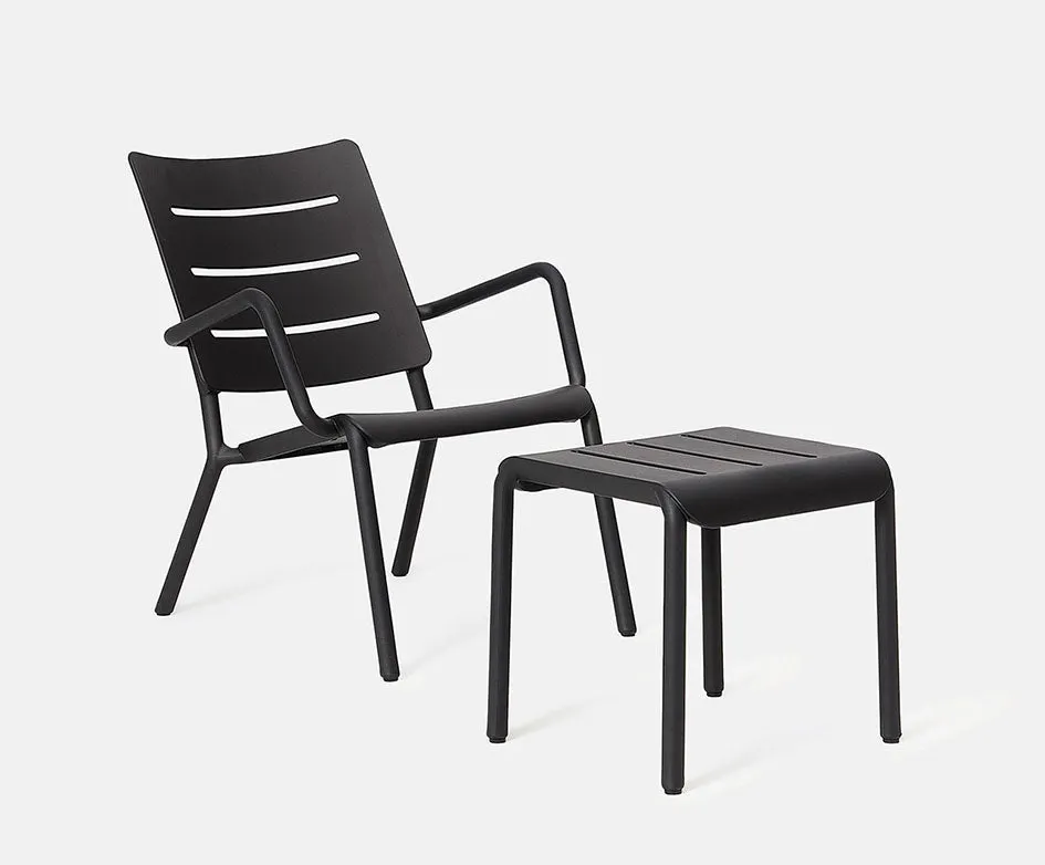 Otto outdoor lounger chair black