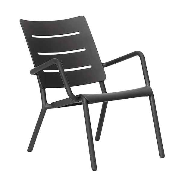 Otto outdoor lounger chair black