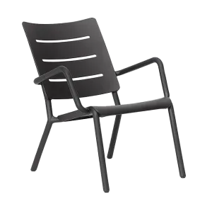 Otto outdoor lounger chair black