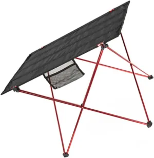 Outdoor Camp Table Camp Side Table Folding Grill Table Hiking Picnics Table Compact Camp Table Folding Camping Table Portable Small Table Canvas Tables and Chairs Travel Foldable, Red