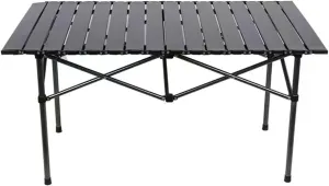 Outdoor Camping Folding Table Square, Carbon Steel Ultra Compact Portable Lightweight Folding Table With Carry Bag, For Cooking, Beach, Picnic, Travel, Hiking, Backpacking ( Color : /Black , Size : 95