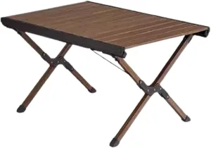 Outdoor Camping Table Aluminum Folding Camping Table Portable Picnic Table Compact Roll Up Desktop with Carry Bag for Camp
