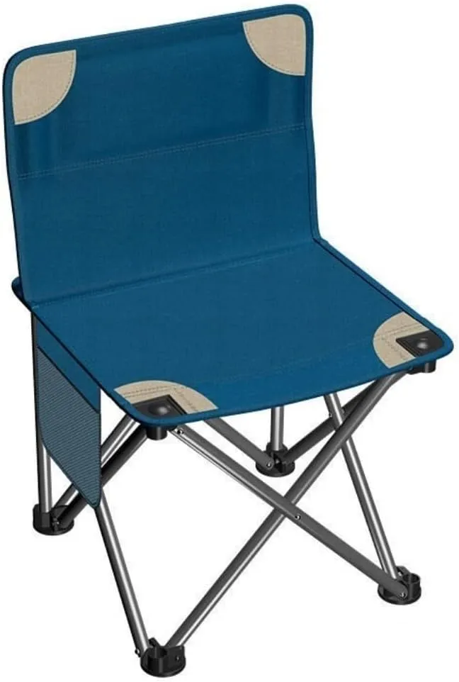 Outdoor Chair Folding Camping Chair Outdoor Folding Backrest Chair Portable Fishing Chair with Side Pocket Lightweight Leisure Chairs Padded Deck Chair Camping Chair Foldable Chair
