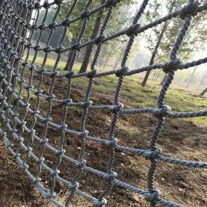 Outdoor Climbing Cargo Net for Kids/Adults, Heavy Duty Climbing Net-Rope Ladder for Balcony, Railing Protection and Backyard Playground.,3m*3m