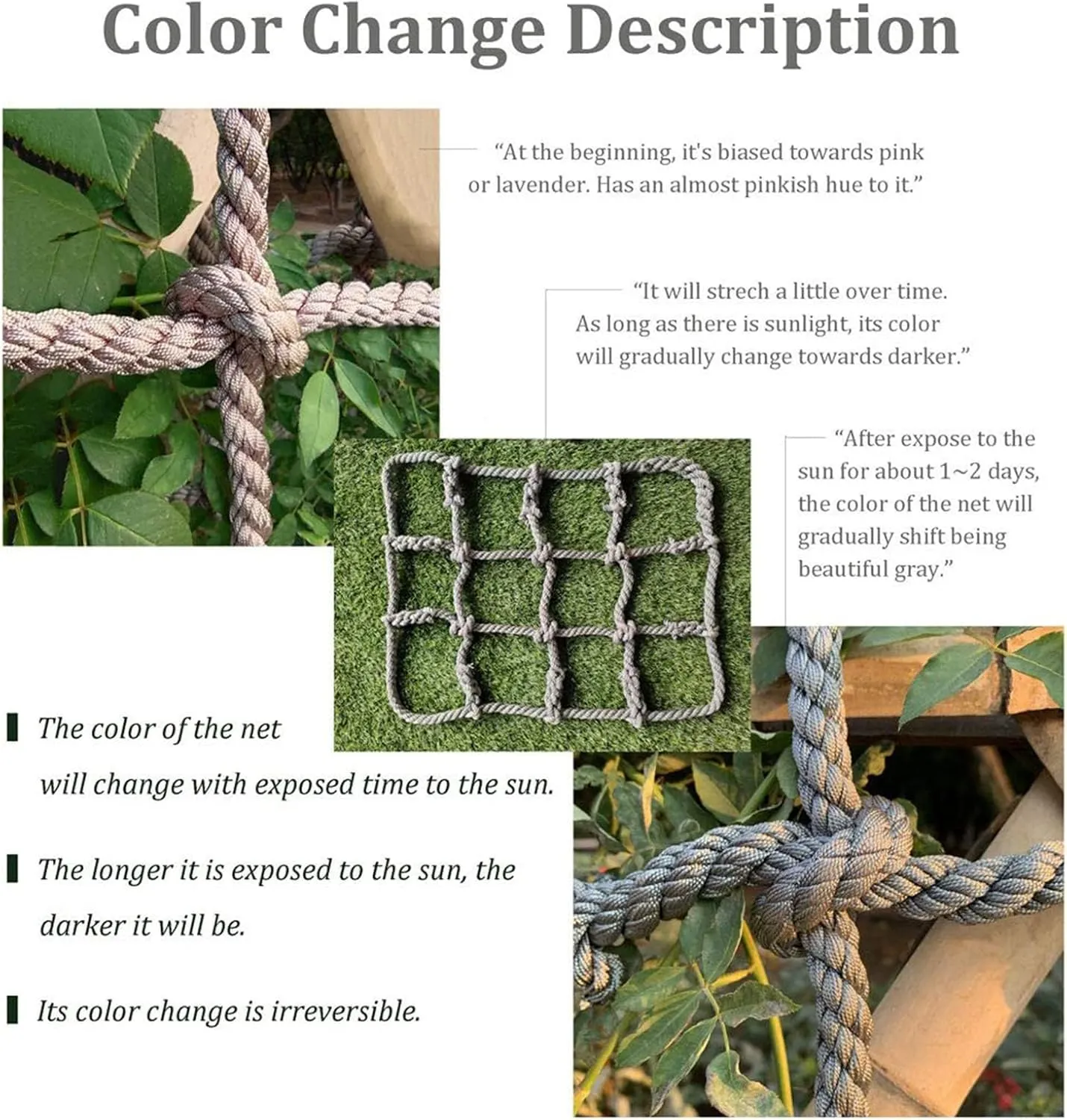 Outdoor Climbing Net for Adult, Heavy Duty Climbing Cargo Net, Rope Ladder Swing Set - for Playground, Garden, Treehouse, Backyard(Size:2 * 4m(6.6 * 13ft))