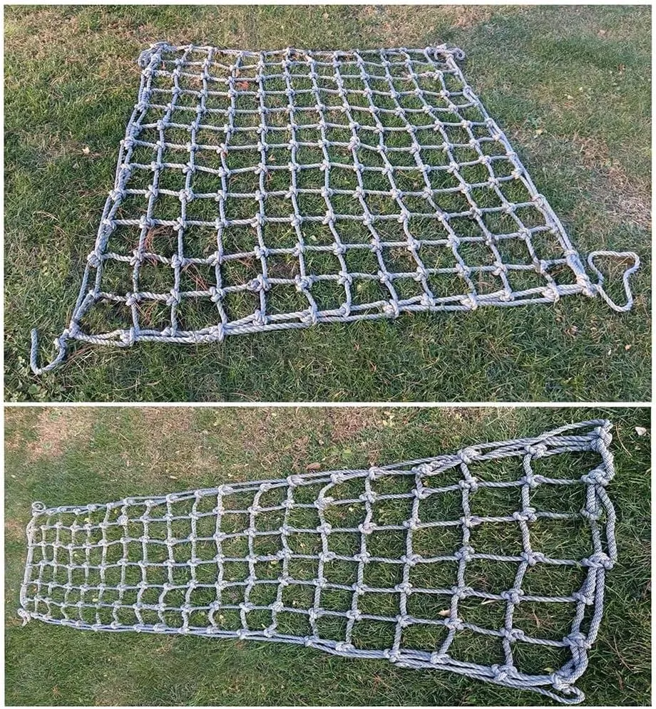 Outdoor Climbing Net for Kids and Adult,Climbing Net for Swing Set, Heavy Duty Rope Outdoor Cargo Webbing Net,Military Climbing Cargo Net(10mm*10cm,2X4m/6.6X13.12ft)