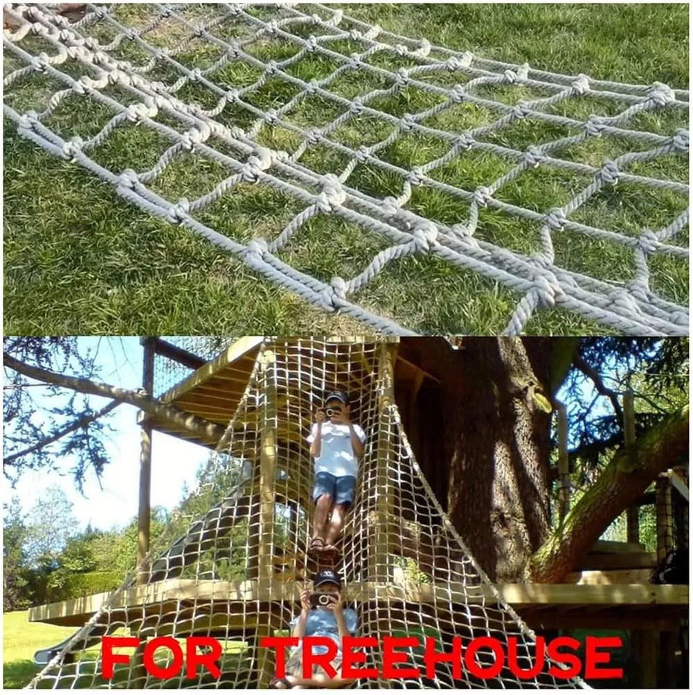 Outdoor Climbing Net for Kids and Adult,Climbing Net for Swing Set, Heavy Duty Rope Outdoor Cargo Webbing Net,Military Climbing Cargo Net(10mm*10cm,2X4m/6.6X13.12ft)