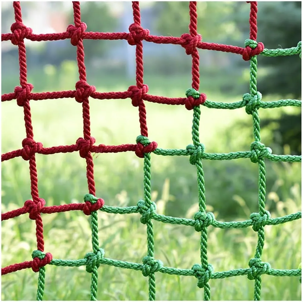 Outdoor Climbing Net for Kids and Adult,Climbing Net for Swing Set, Heavy Duty Rope Outdoor Cargo Webbing Net,Military Climbing Cargo Net(14mm-12cm,3X3m/9.8X9.8ft)