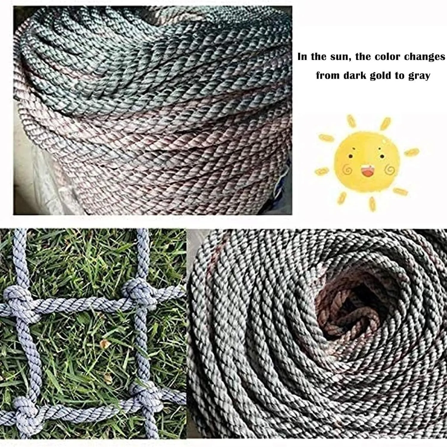 Outdoor Climbing Net, Playground Climbing Net, Rope Ladder Climbing Cargo Net for Backyard Playground, for Adult Obstacle Course Training,3 * 5m(10 * 16.4ft)