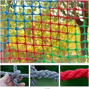 Outdoor Climbing Net Playground Net Heavy Duty Climbing Cargo Net Safety Rope Net 0.31" Thick Polyamide Easy to Install for Stair Balcony Railing Protection,9.8x14.8ft