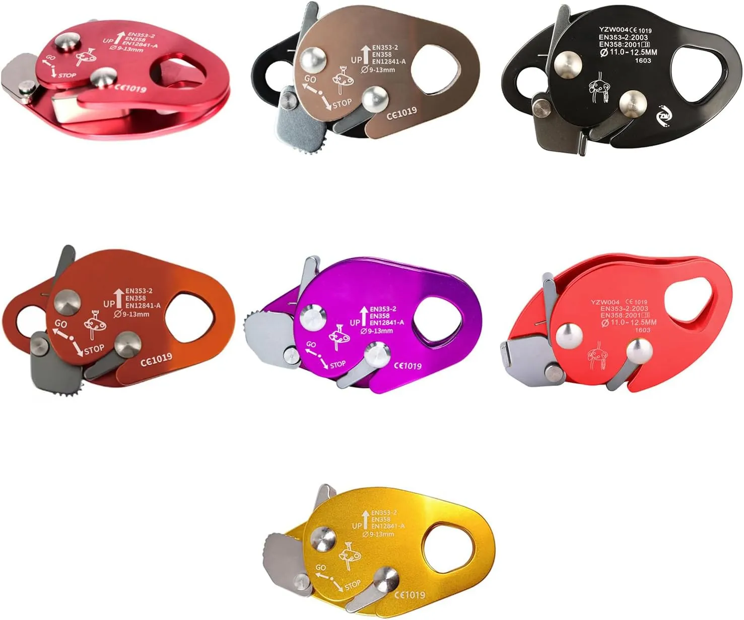 Outdoor Climbing Rope Grab Device Rope Grab Auto Locking Arrest Ascenders for Outdoor Climbing