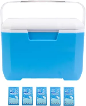 Outdoor Cooler Box Portable Hard Cooler 6l Portable Cooler Box with Heavy Duty Handle Leakproof Outdoor Camping Beach Picnic Insulated Storage Blue