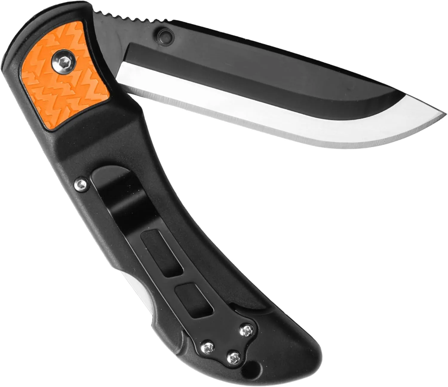 OUTDOOR EDGE 3.0" RazorLite EDC Knife - EDC Folding Knife with Replaceable Blades and Clip - One Hand Opening for Everyday Carry (Orange, 4 Blades)