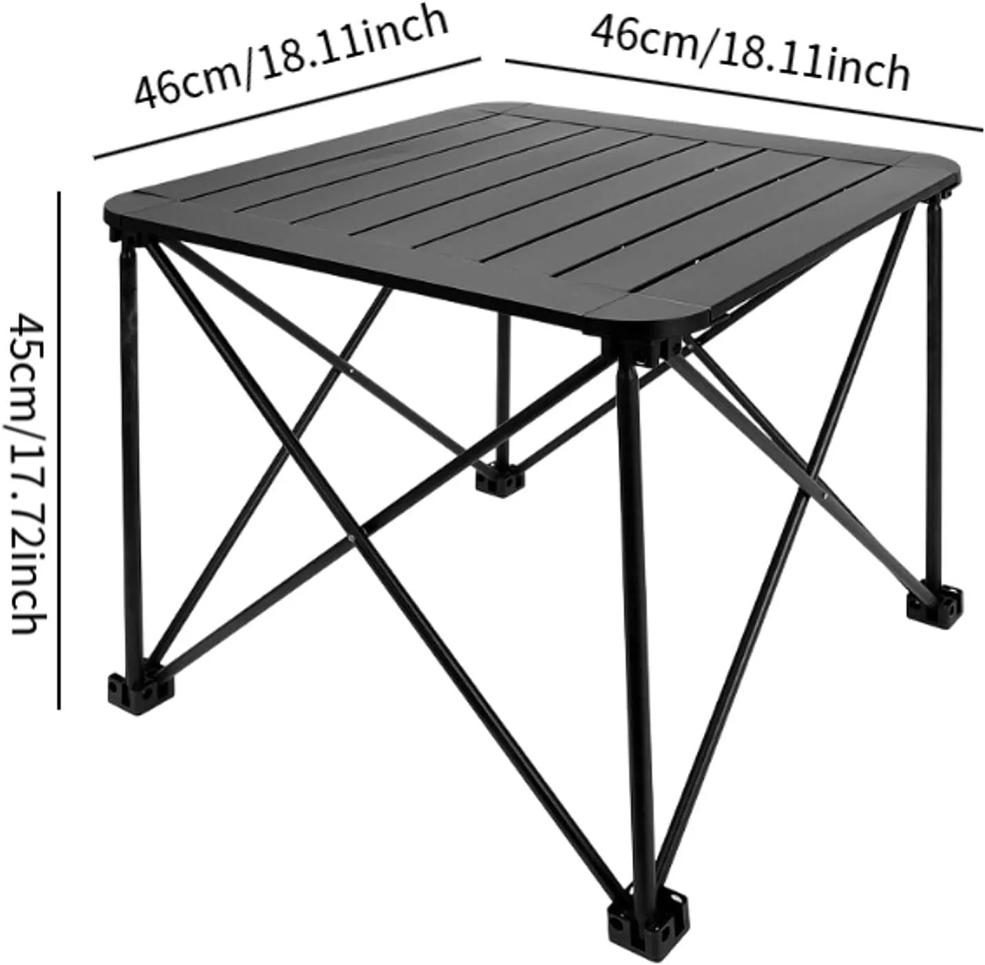 Outdoor Foldable Table Outdoor Furniture Heavy Duty Camping Table Portable Desk for Mountaineering BBQ Grilling Garden Yard, Small
