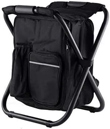 Outdoor Folding Camping Fishing Chair Stool Portable Backpack Chair Cooler Insulated Picnic Bag Hiking Seat Table Bags Furniture