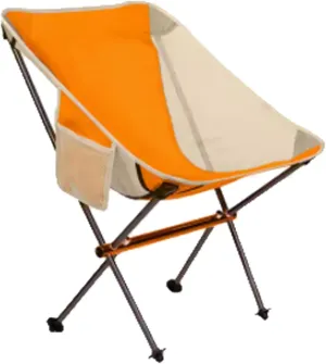 Outdoor Folding Chair Lightweight Portable Comfortable Camping Folding Chair Leisure Ultra Clear Fishing Chair (Yuanshandai) (Orange)
