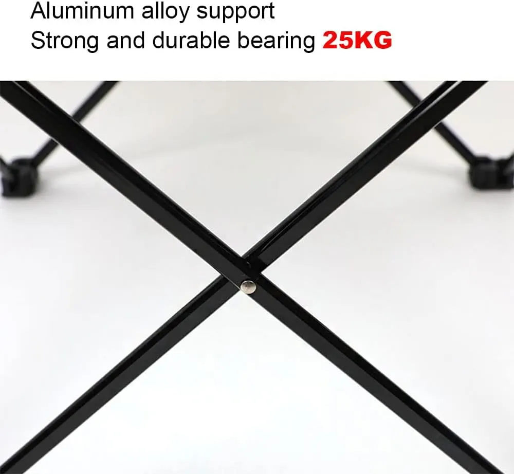 Outdoor Folding Table and Chair Set, Ultra-Light Aluminum Alloy Camping Gear, Egg Roll Table, Stool Included,Table,A
