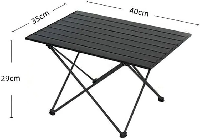 Outdoor Folding Table and Chair Set, Ultra-Light Aluminum Alloy Camping Gear, Egg Roll Table, Stool Included,Table,A