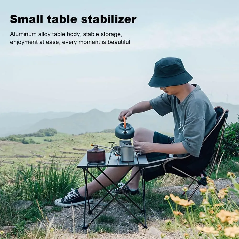Outdoor Folding Table and Chair Set, Ultra-Light Aluminum Alloy Camping Gear, Egg Roll Table, Stool Included,Table,A