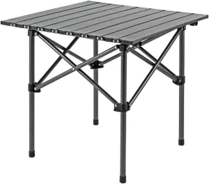 Outdoor Folding Table Lightweight Heavy Duty Carbon Steel Height Adjustable Camping Hiking Backpacking Picnic BBQ Portable