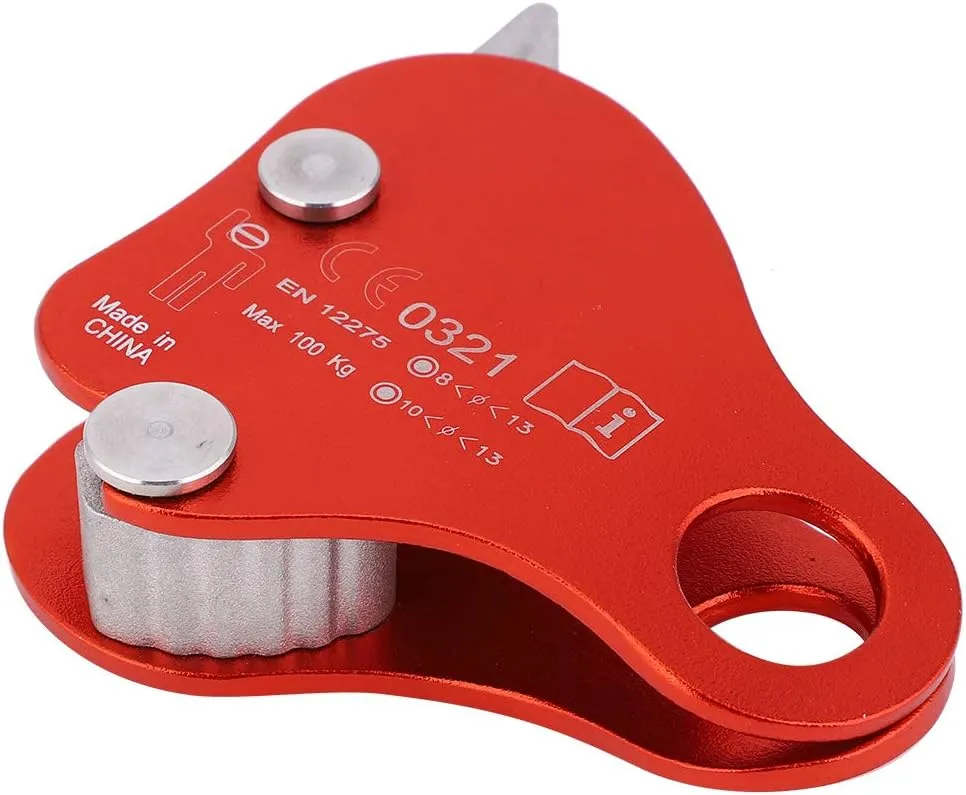 Outdoor High Altitude Rope Grab, Climbing Rope Grab Rope Grab Ascender Safety Device Lock Equipment Self Locking Safety Protective for Rock Climbing