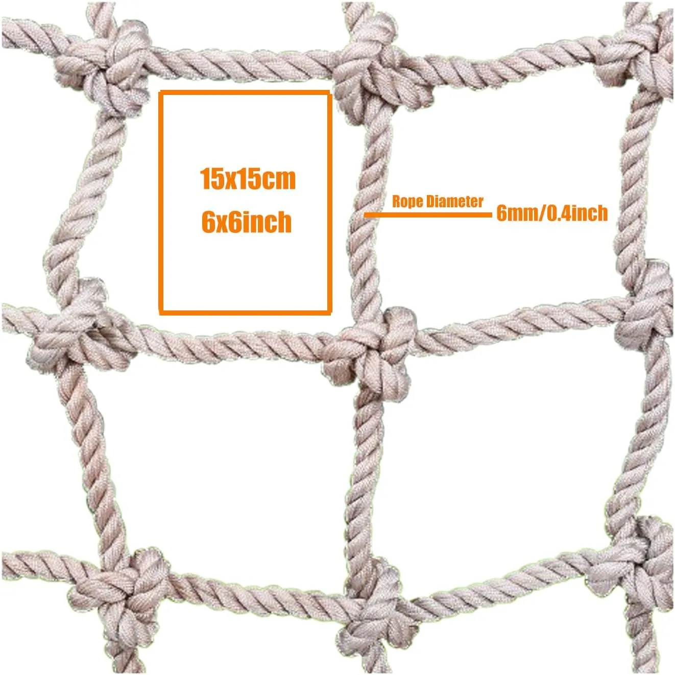Outdoor Indoor Climbing Net, Playground Climbing Net, Cargo Trailer Netting, Safety Rope Net Cargo Rope Nets for Truck,1 * 1m(3.3 * 3.3ft)
