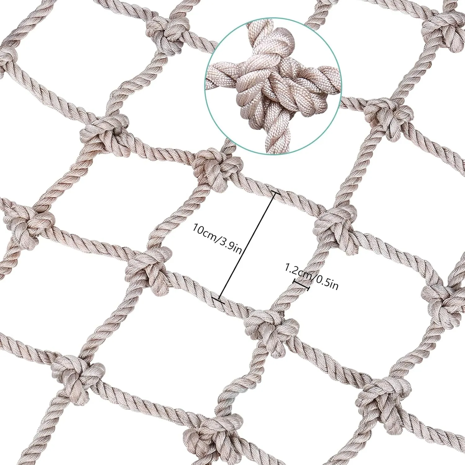 Outdoor Indoor Climbing Net, Safety Nets Rope Net Cargo Rope, Cargo Trailer Netting, Playground Climbing Net, Indoor Decoration(Size:2 * 5m(6.6 * 16.4ft))