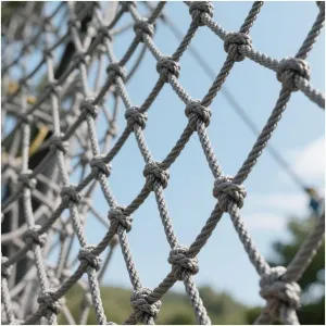 Outdoor Playground Cargo Net Rope Ladder - Heavy Duty Climbing Net for Treehouse, Backyard Safety Accessories, 100x200cm - Durable Outdoor Play Equipment