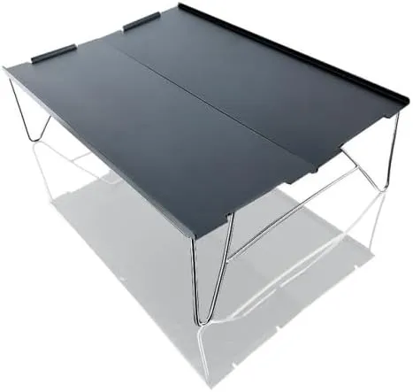 Outdoor Portable Mini Aluminum Folding Table (Black, 35 x 25 x 11cm)