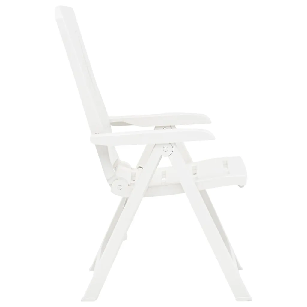 Outdoor Recliner Chairs 2 Pcs Reclining Chair with Armrest Plastic